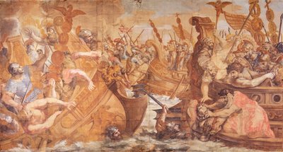 Römische Seeschlacht von Pietro da Cortona